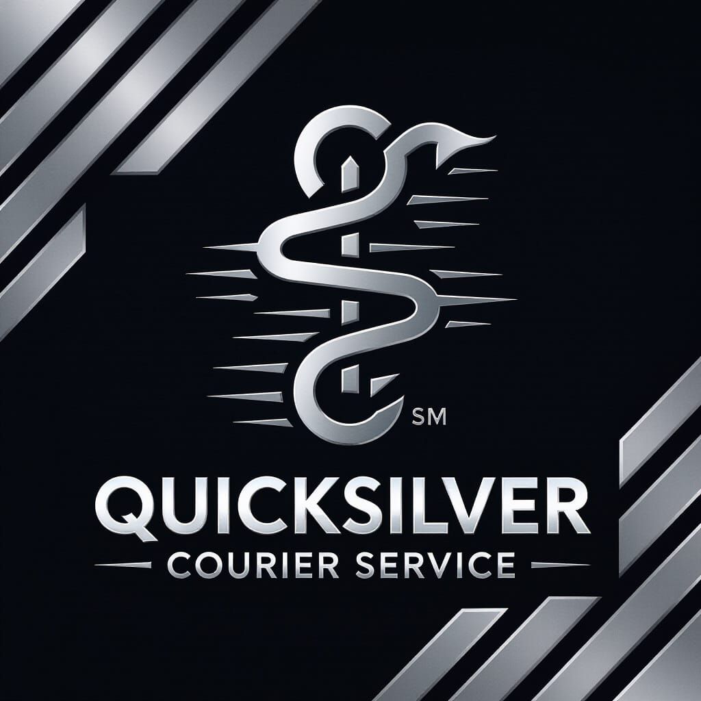 Alchemical Mercury Logo for Quicksilver Courier Service