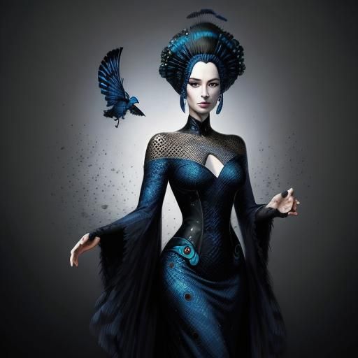 Peacock Woman: Comic Book Art Style