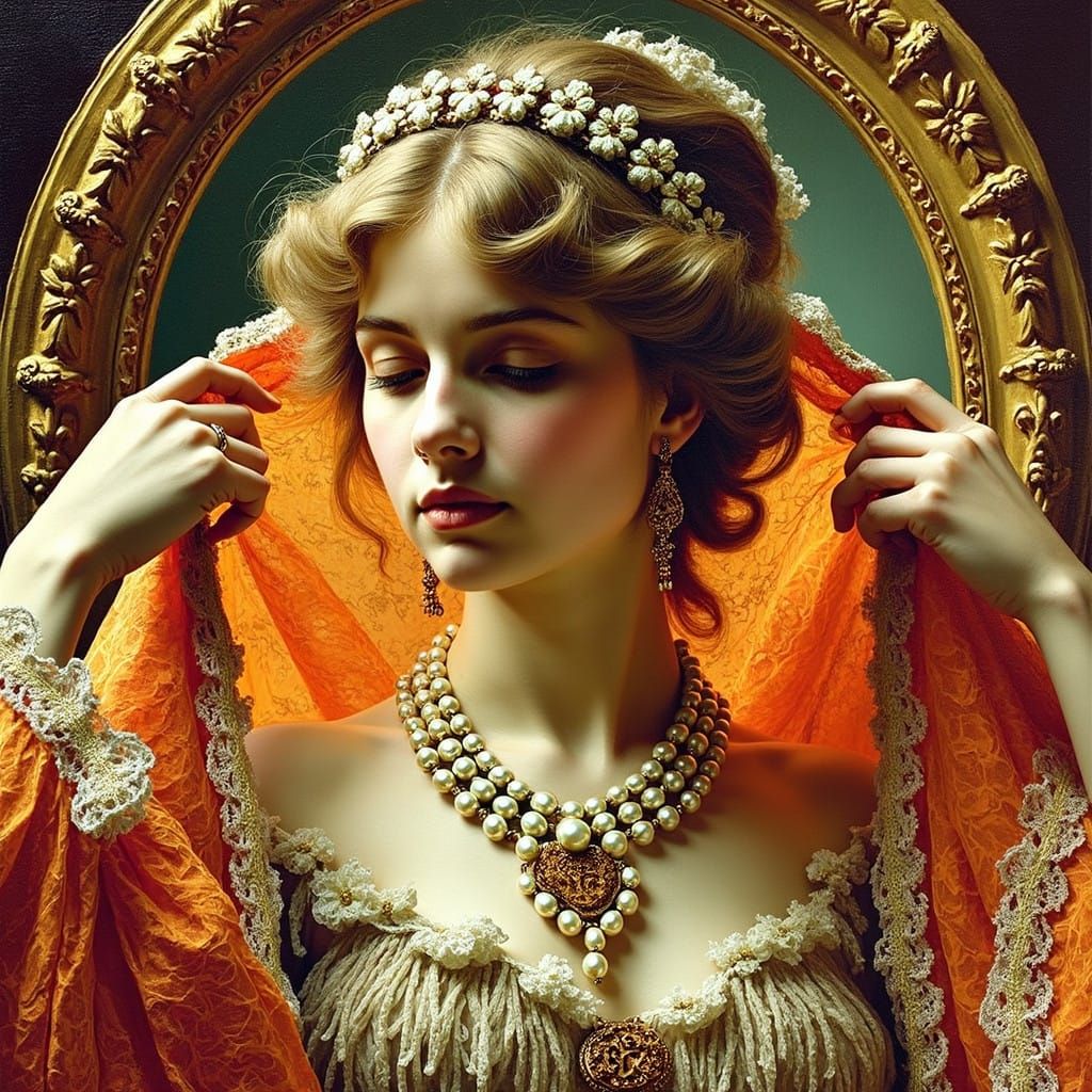 Wistful Autumnal Portrait in French Impressionist Style