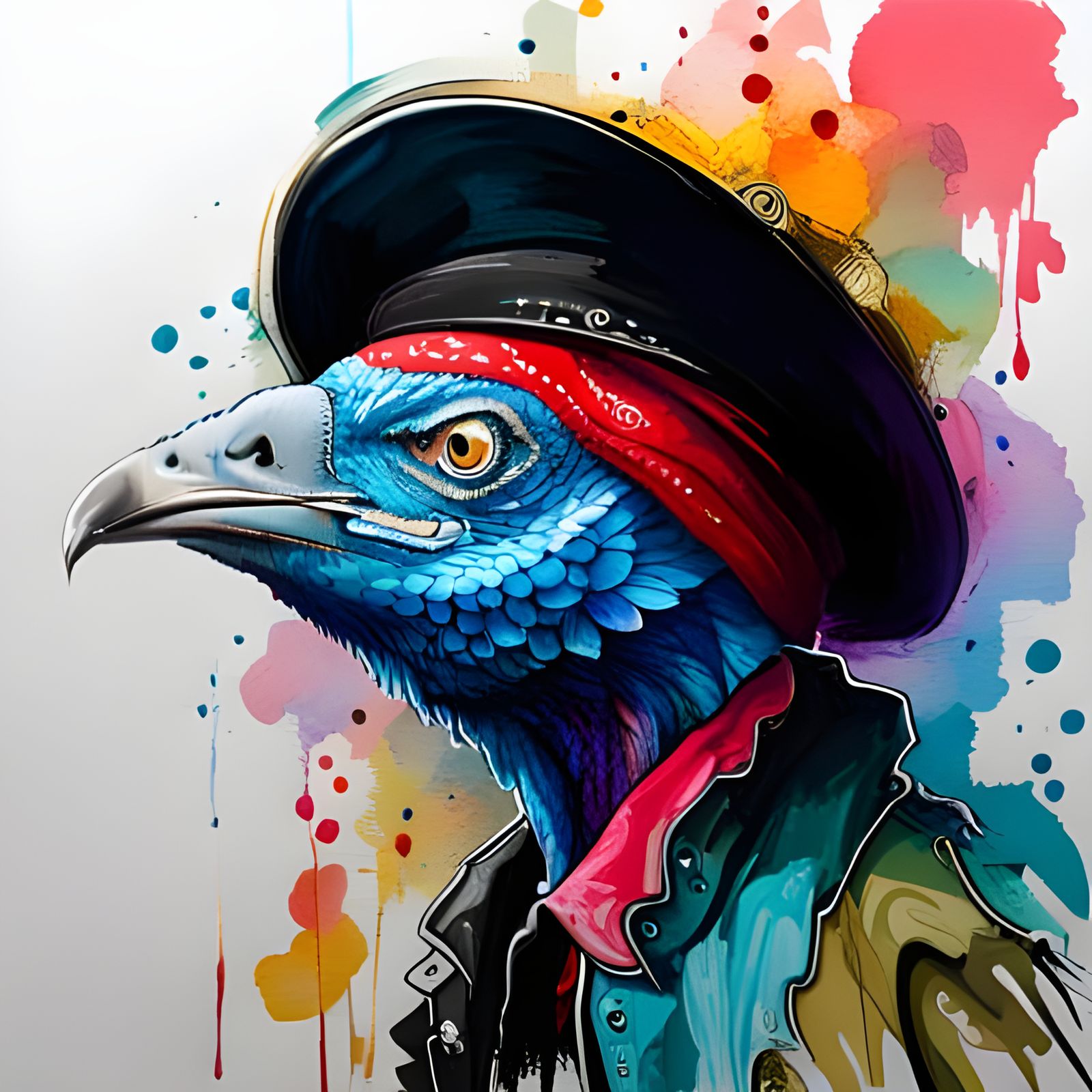 Adorable Turkey in Turtle Shell Portrait