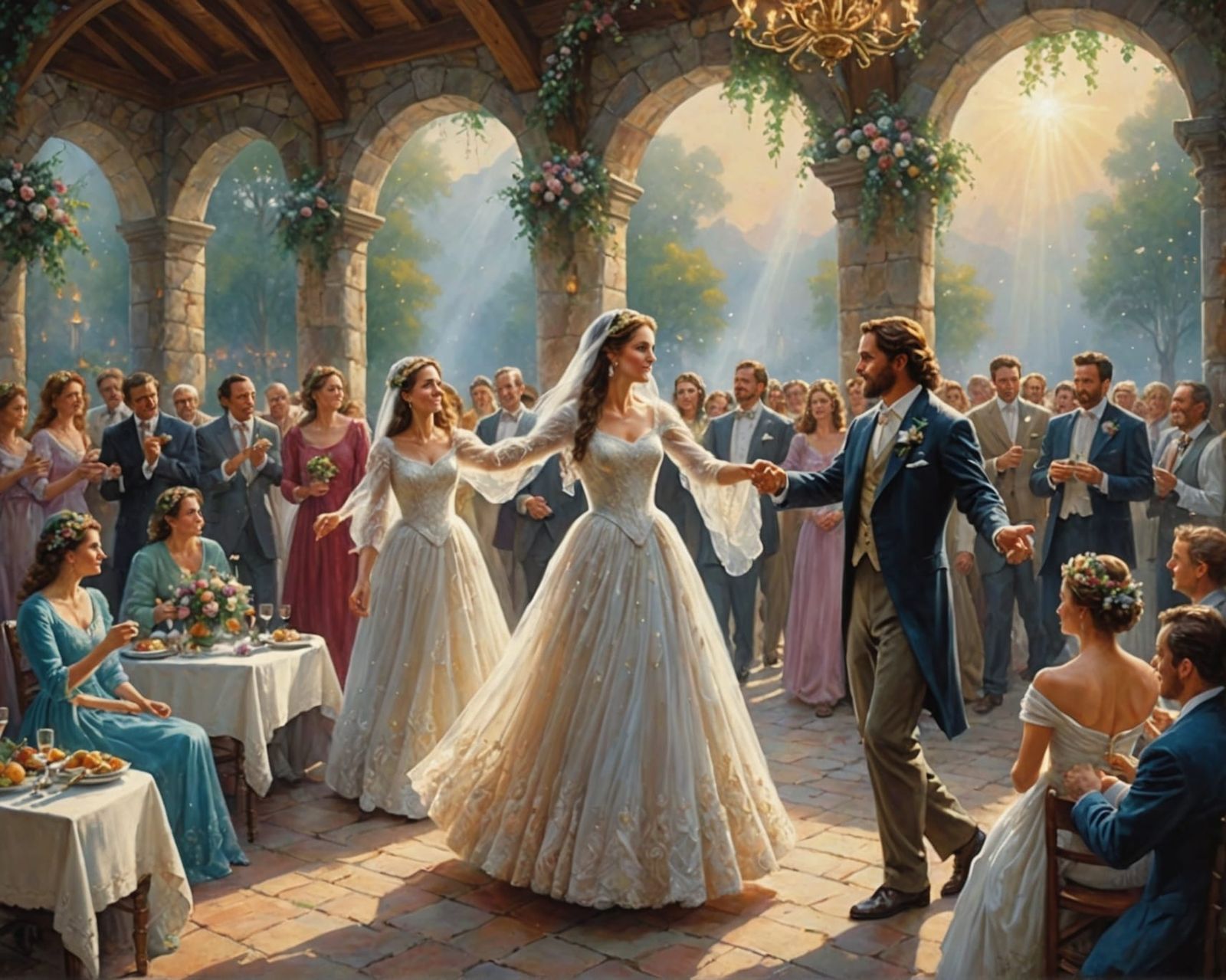 Jesus and Bride Dancing at Wedding Feast