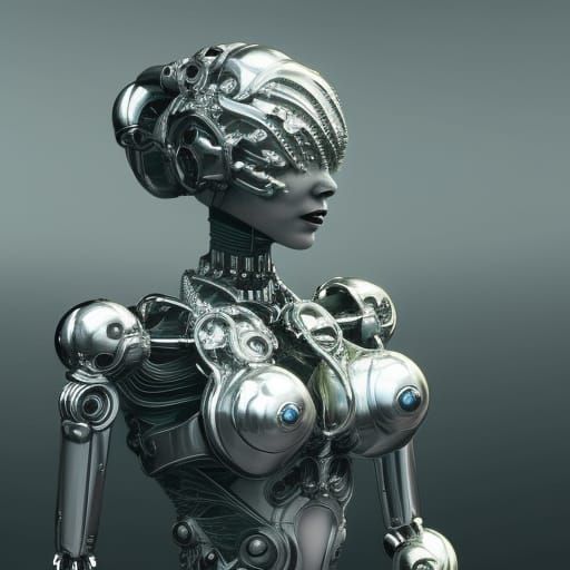 Humanoid Robot Soldiers with Exotic Jewelry