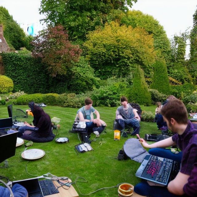LAN Party in an English Garden Setting