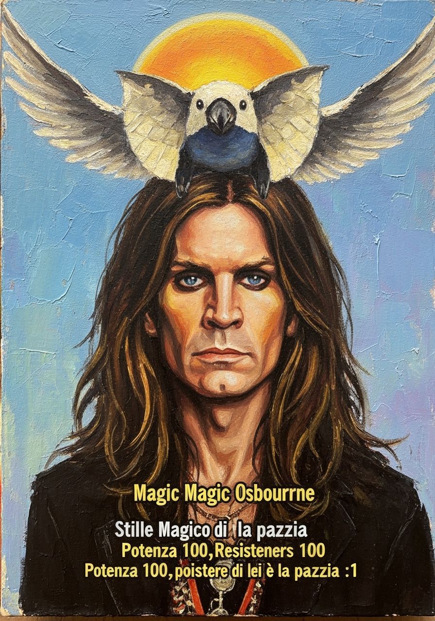 Ozzy Osbourne Magic Card in Expressionist Style