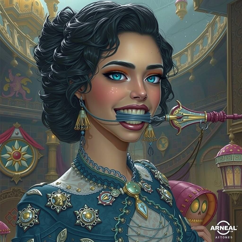 Fantastical Figure Trapped in Mystic Realm