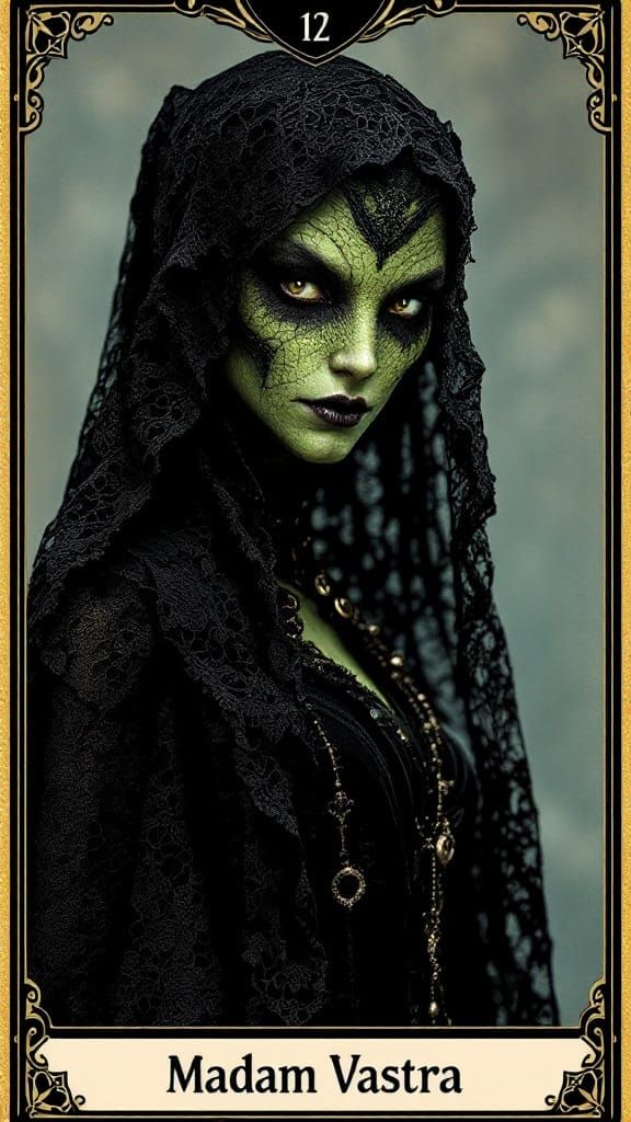 Ethereal Victorian Vampire Tarot in Black Lace