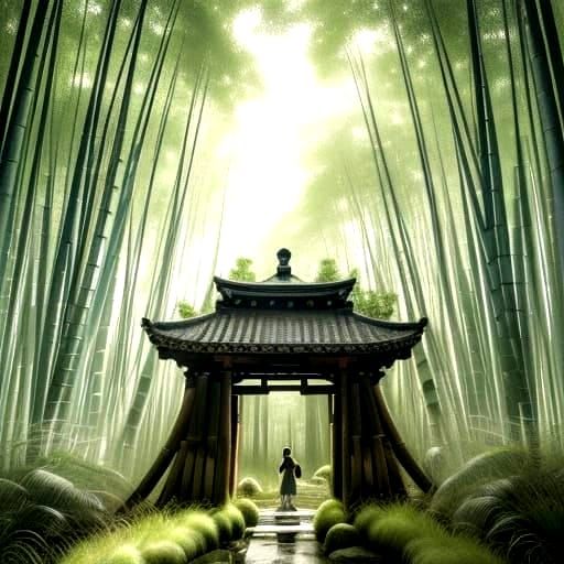 Child Discovers Portal in Bamboo Forest