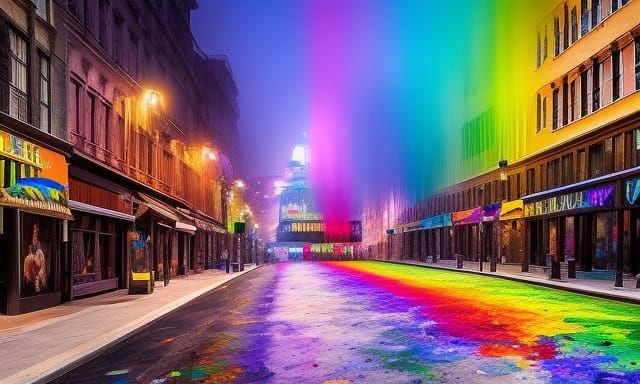 the rainbow town