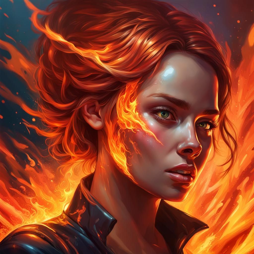 Hyperrealistic Splash Art Face with Side Lighting