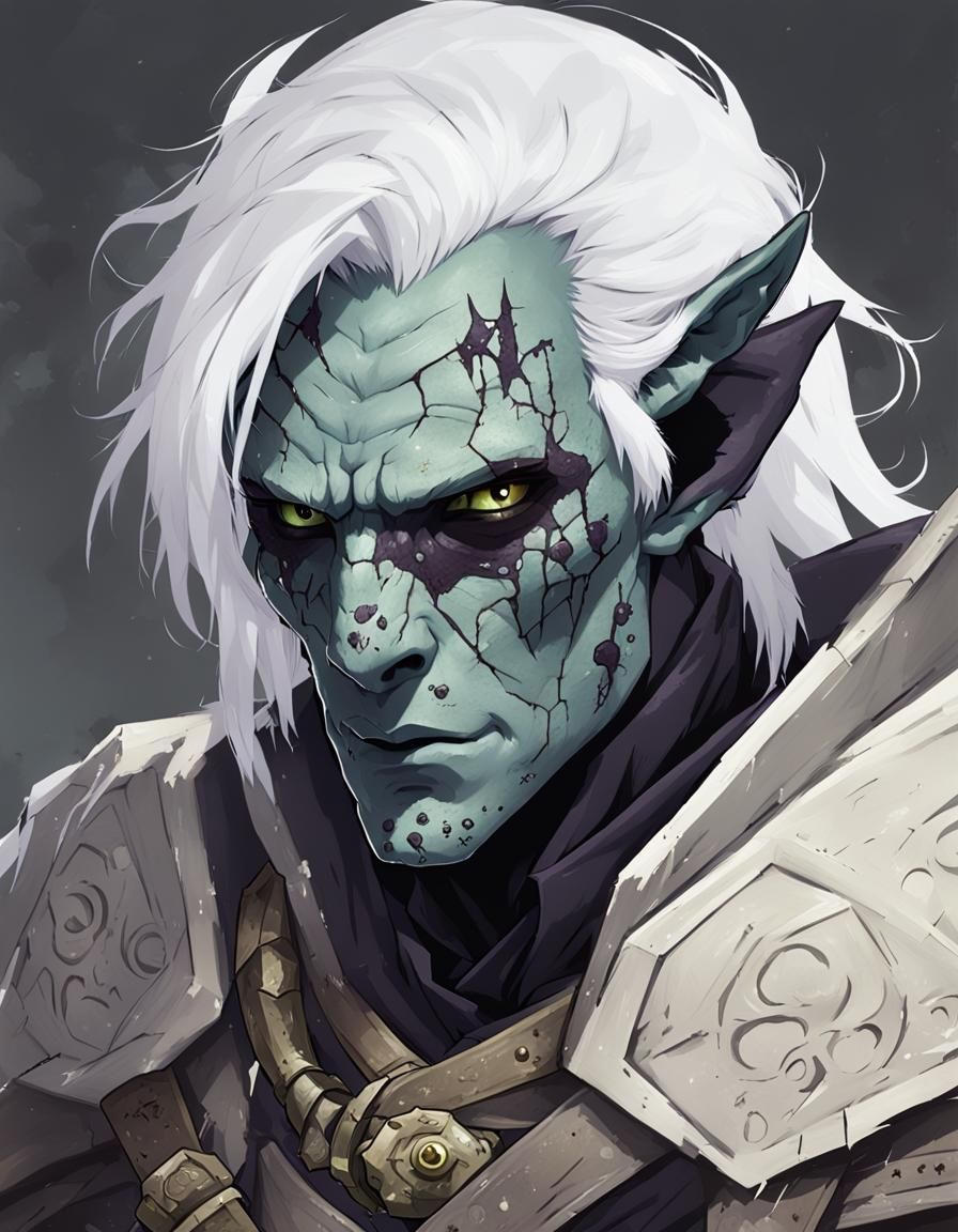 Scarred Changeling Portrait in Dark Fantasy Style