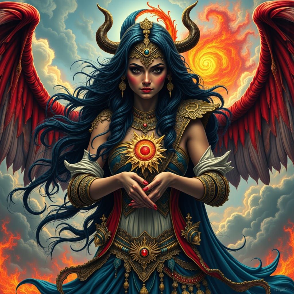 Elegant Woman Portrait with Artistic Style