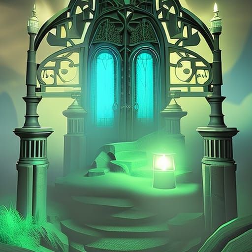 Grinning Ghost in Urban Noir, Detailed Dark Fantasy