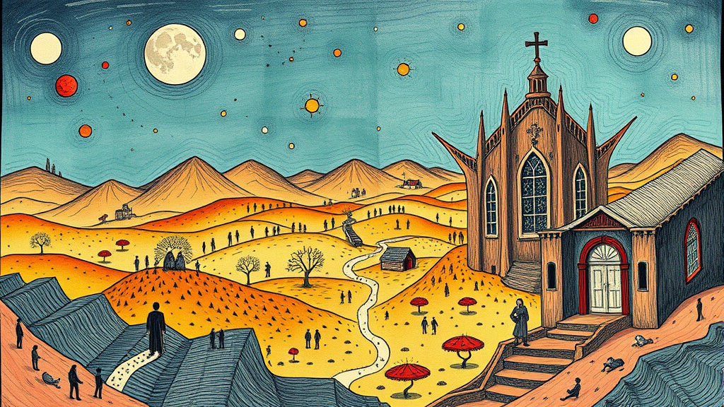 Dante's Divine Comedy: A Surreal Doodle World