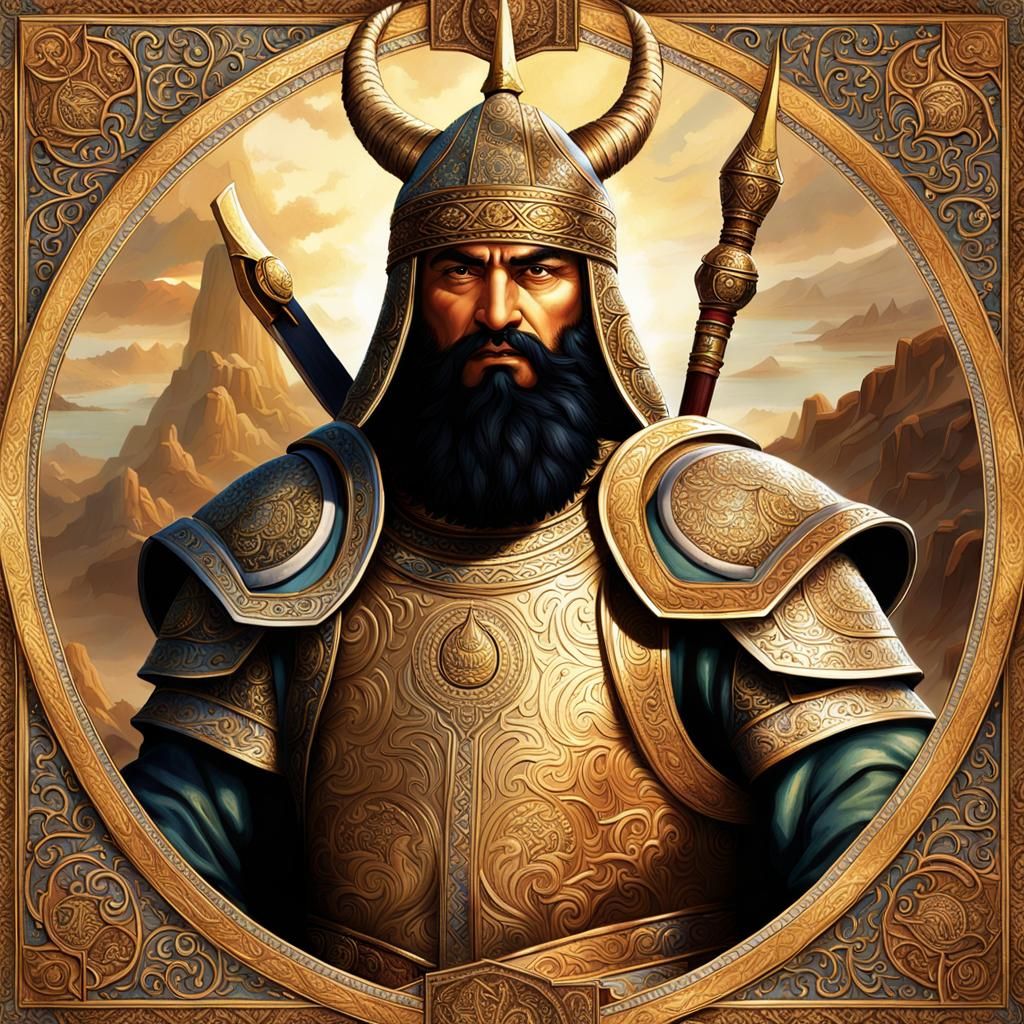 Prophet Dhul-Qarnayn in Magnificent Battle Armor