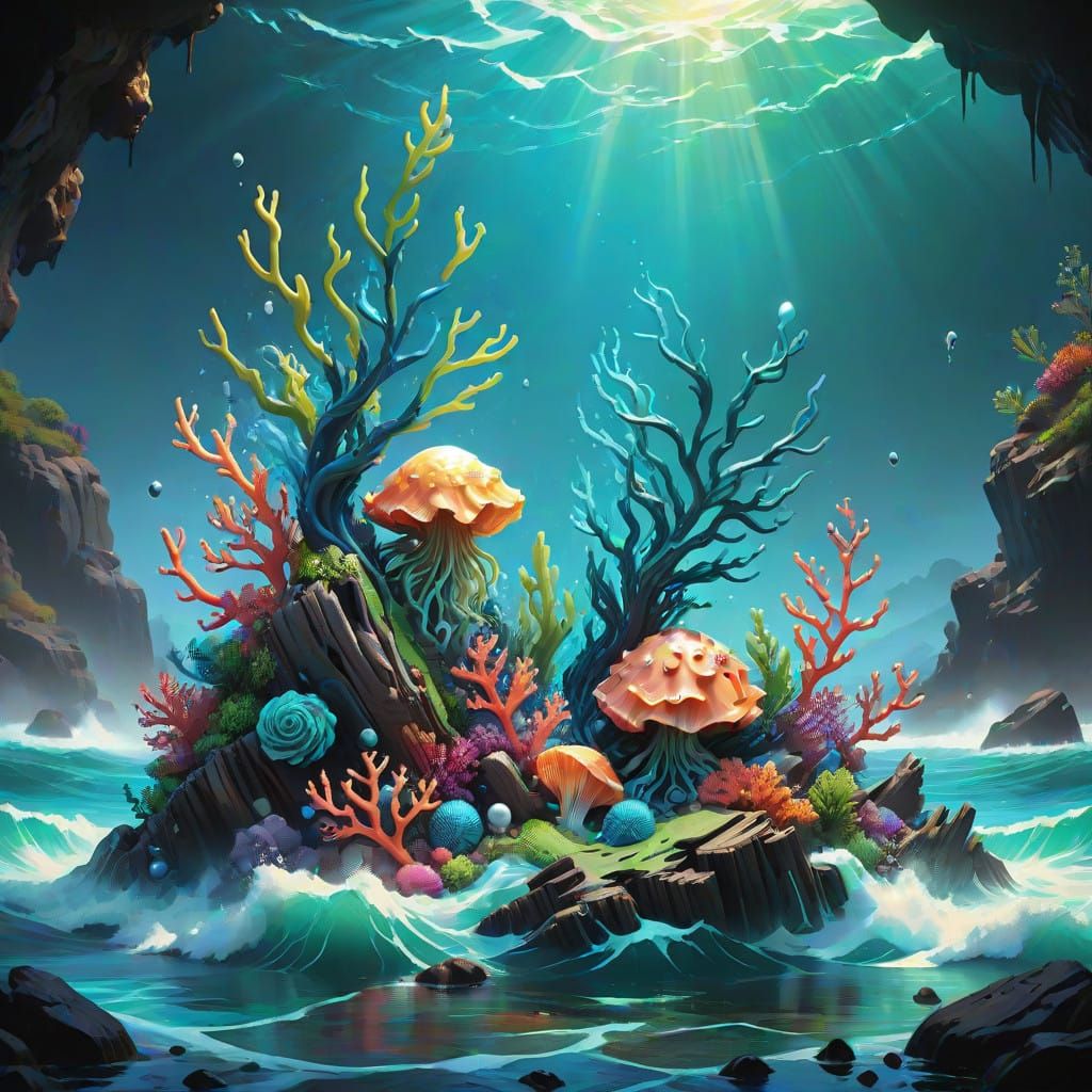 Siren of the Sea in Vibrant, Iridescent Splendor
