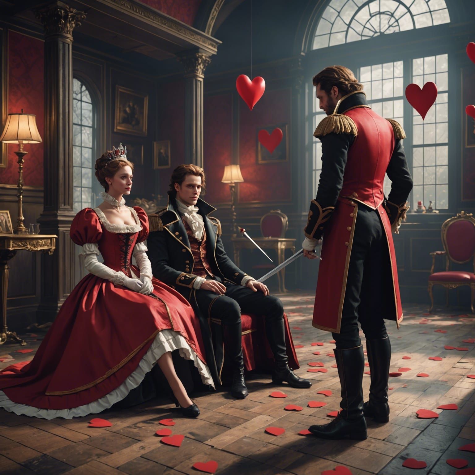 Queen of Hearts Triumphant, 3D Concept Art