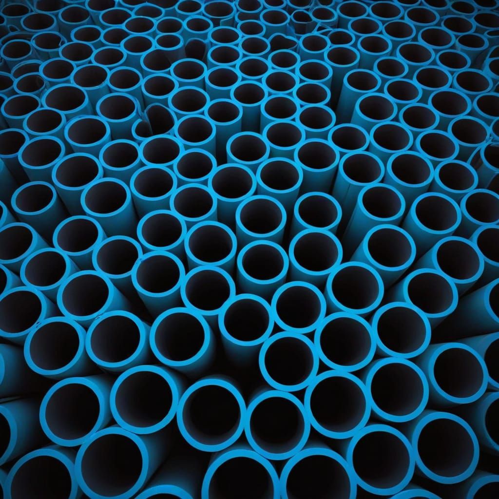 Neon PVC Pipes Pattern Texture in Cyberpunk Style