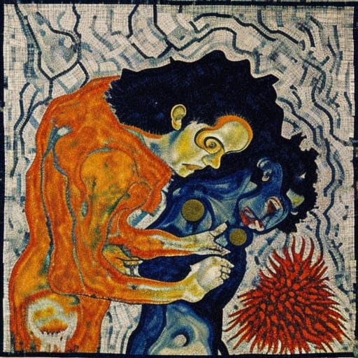 Melancholic Devil and Sea Urchin Mosaic