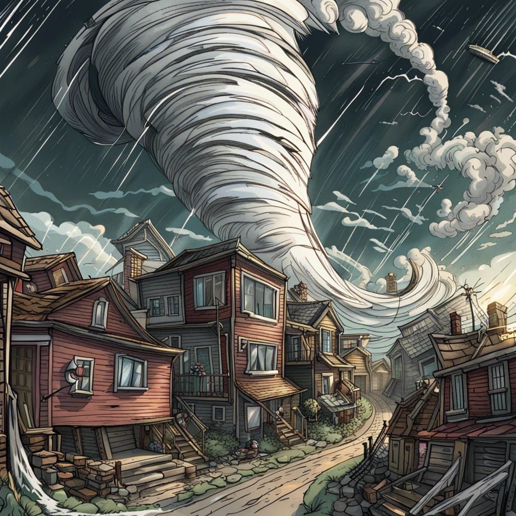 Tornado Concept Art in Storybook Style