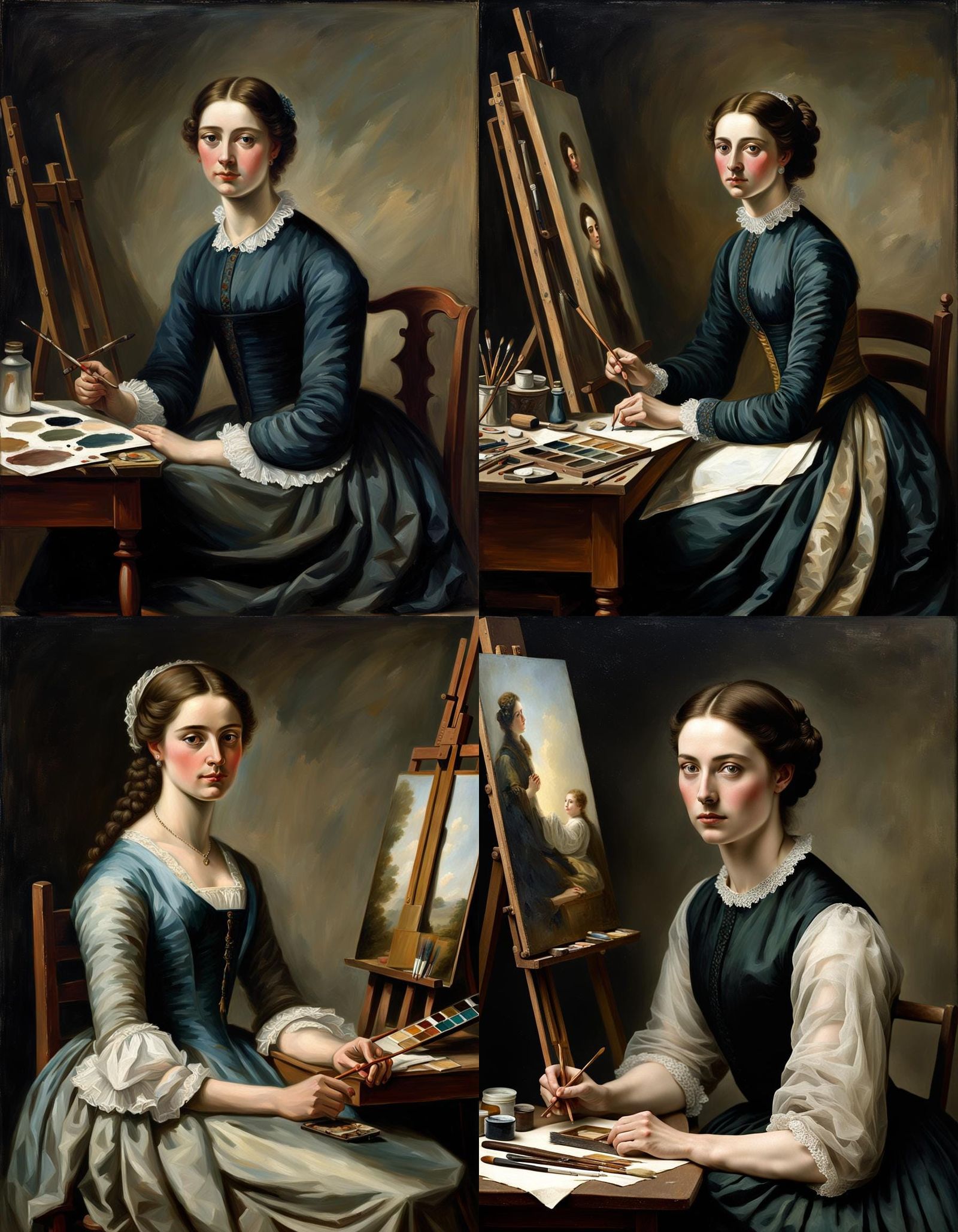 Georgian Lady Portrait in Studio Lighting