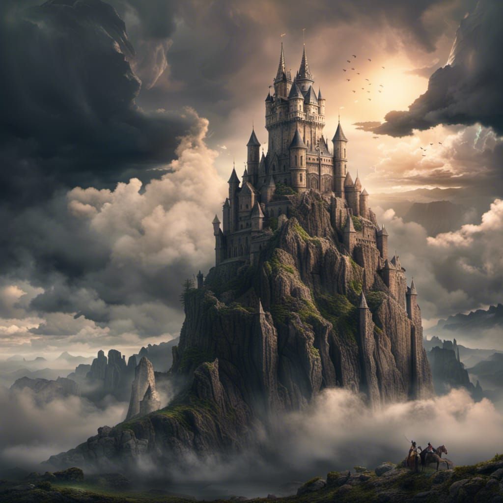 Epic Castle on Towering Rock Formation