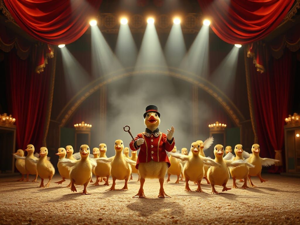 Ducklings Perform The Greatest Show in Circus Spectacle