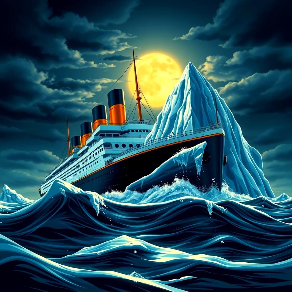 Titanic Meets Iceberg in Epic Comic Book Art