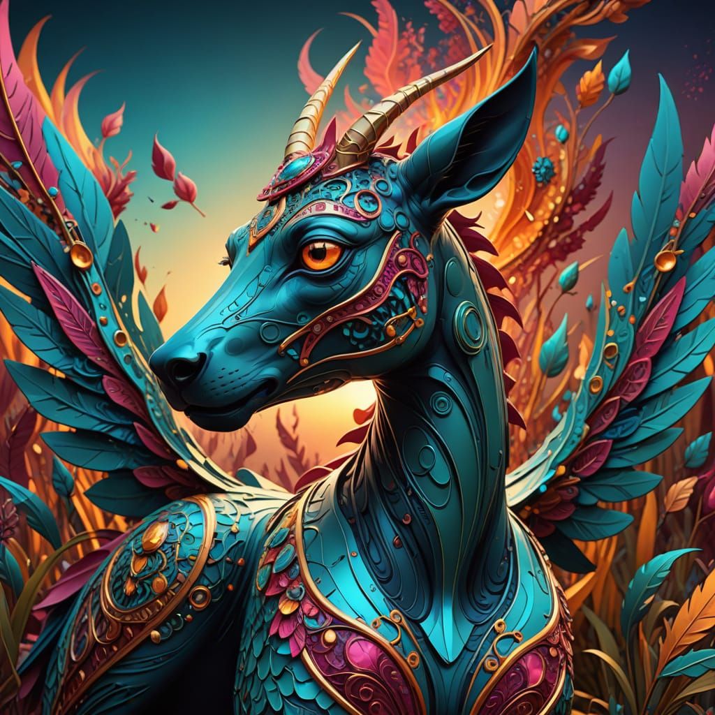 Stunning Cinematic Animal in Harmony of Contrasting Colors