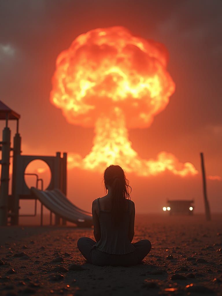 Sarah Connor Watches Nuclear Explosion: Matte Painting