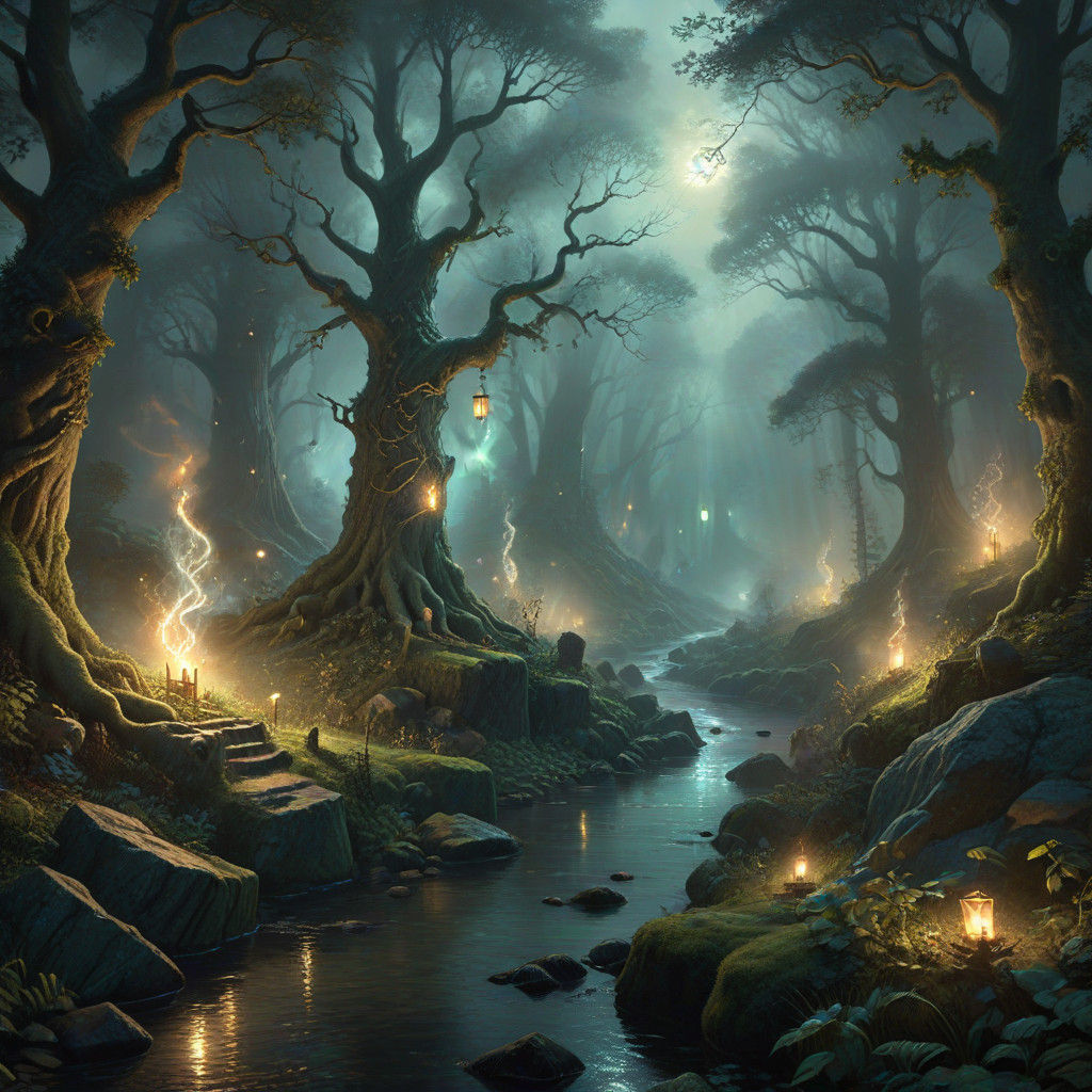 Celtic Gods Unite in an Enchanting Mystical Forest