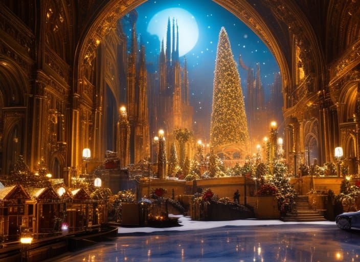 Epic Christmas in Heaven: Digital Matte Painting