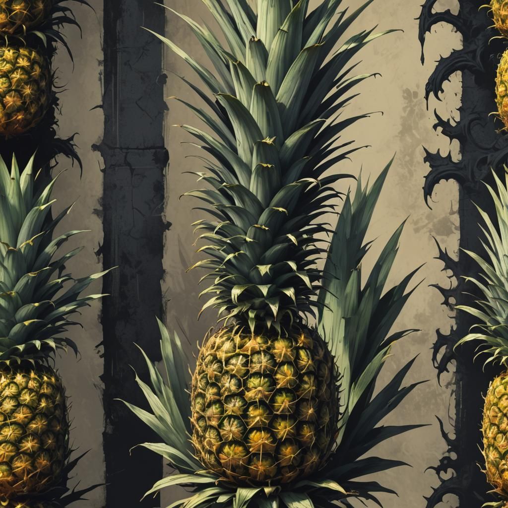 Gothic Pineapple: A Sinister Digital Masterpiece