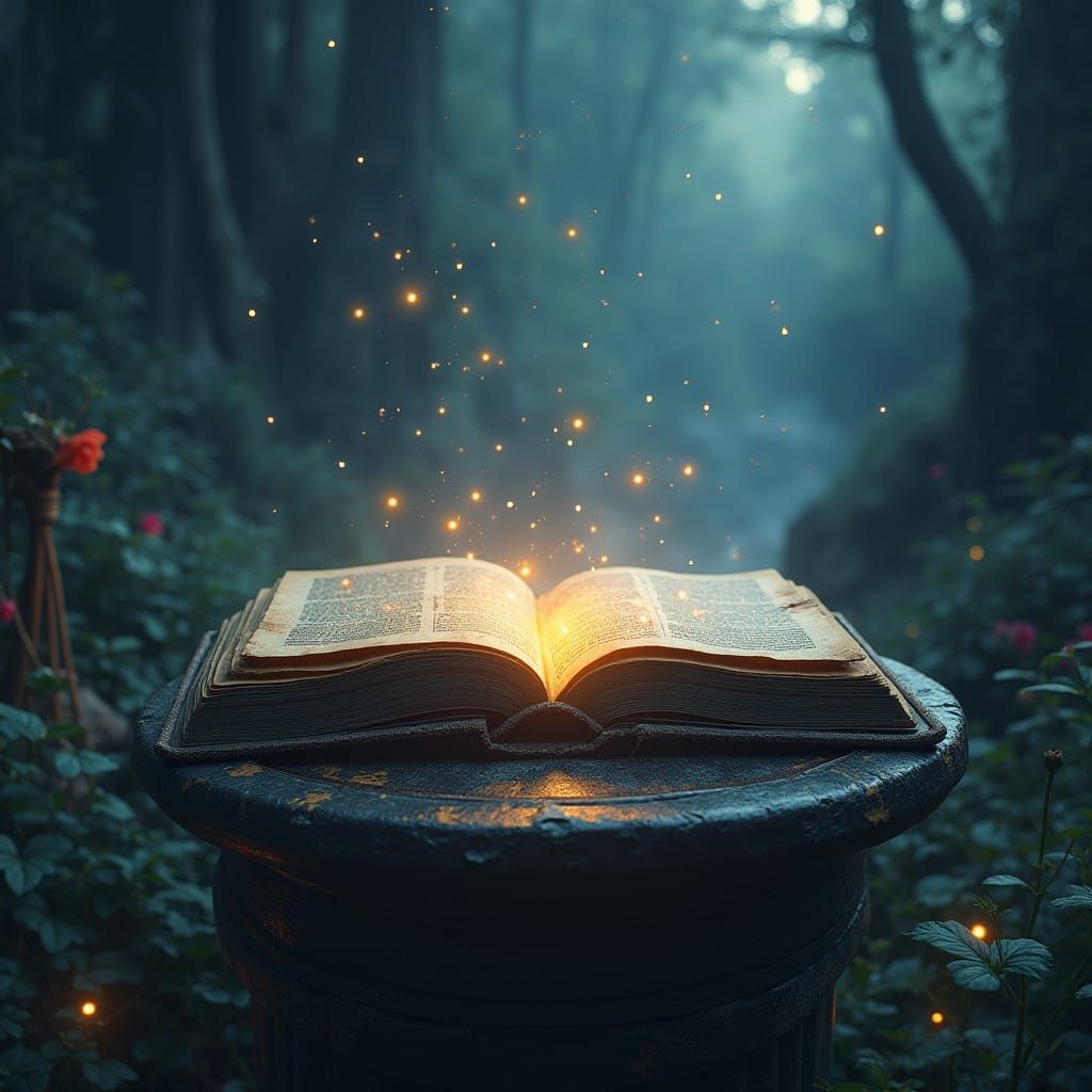 Enchanted Tome Radiates Otherworldly Energy in a Dreamlike R...
