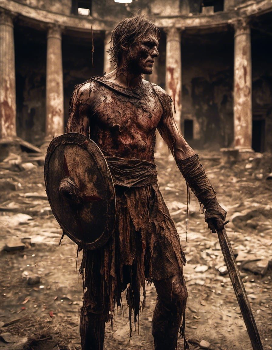 Christian Gladiator in Coliseum Arena