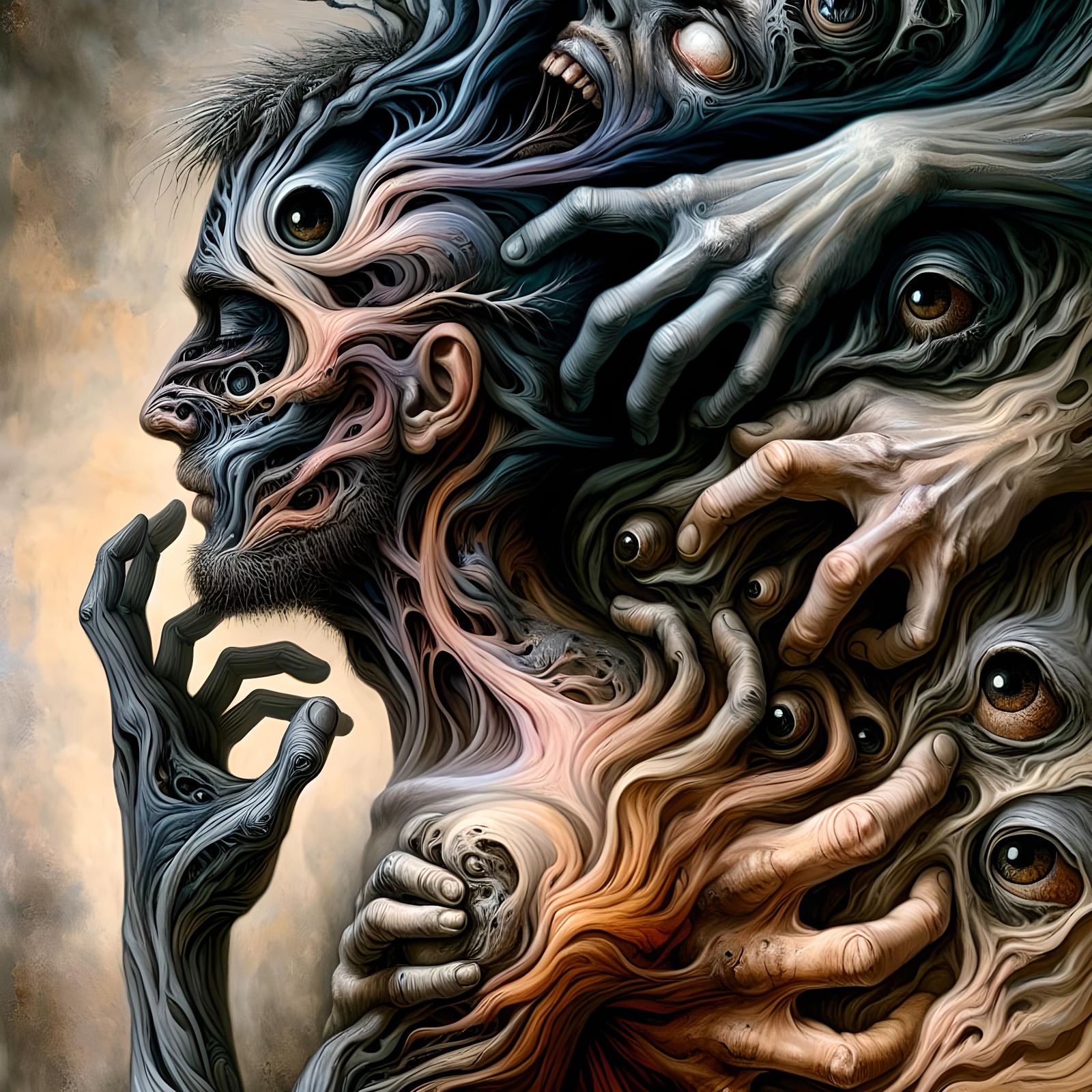 I’m afraid of my shadow, my shadow is afraid of me.