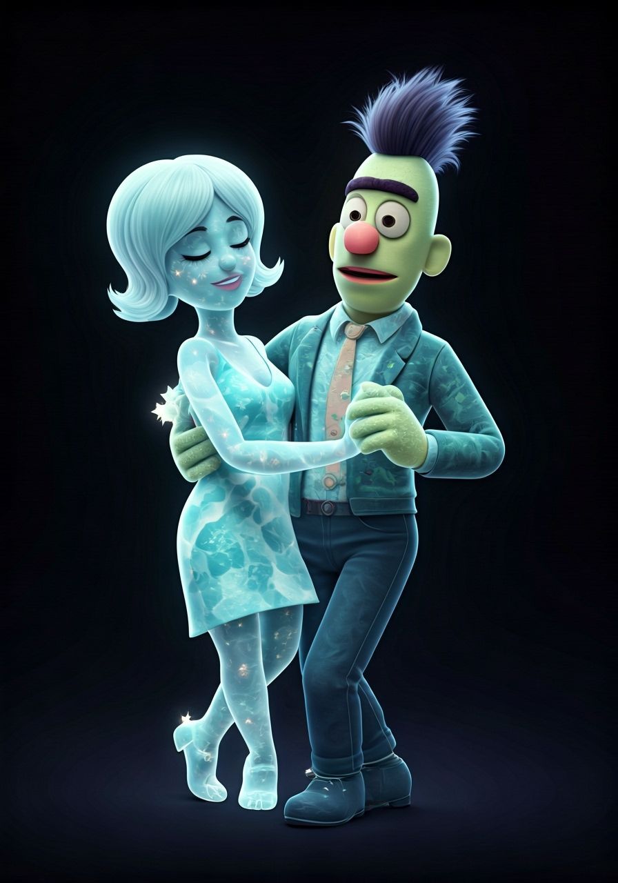 Bert is a Brom 3D Grooving on Down Dancewise With His Best G...