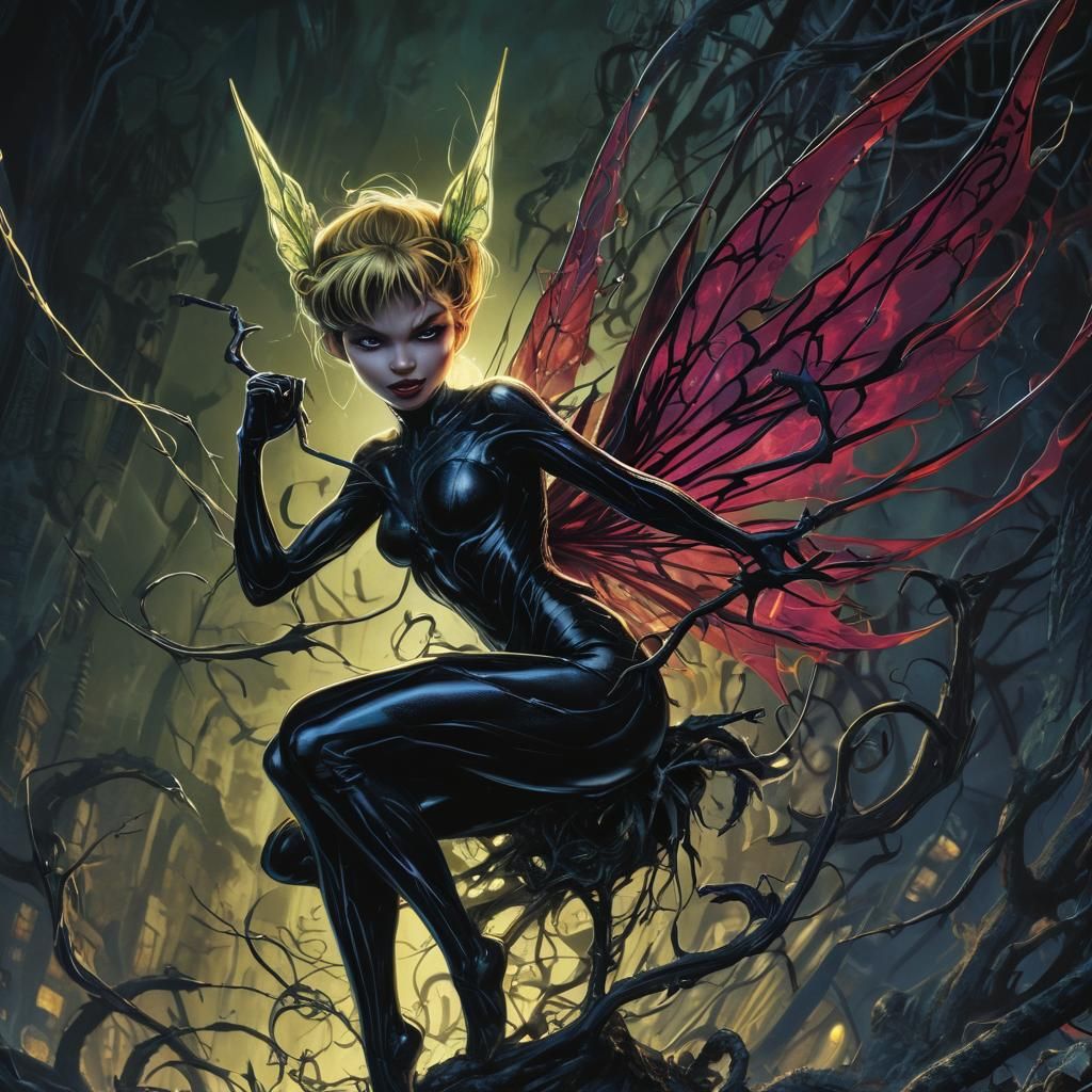 Venomous Tinkerbell: Comic Book Art Masterpiece