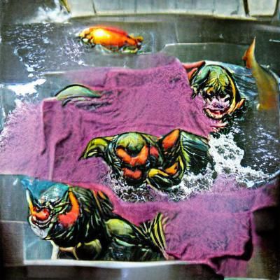 Piranha in Marvel Comics Dye-Transfer Style