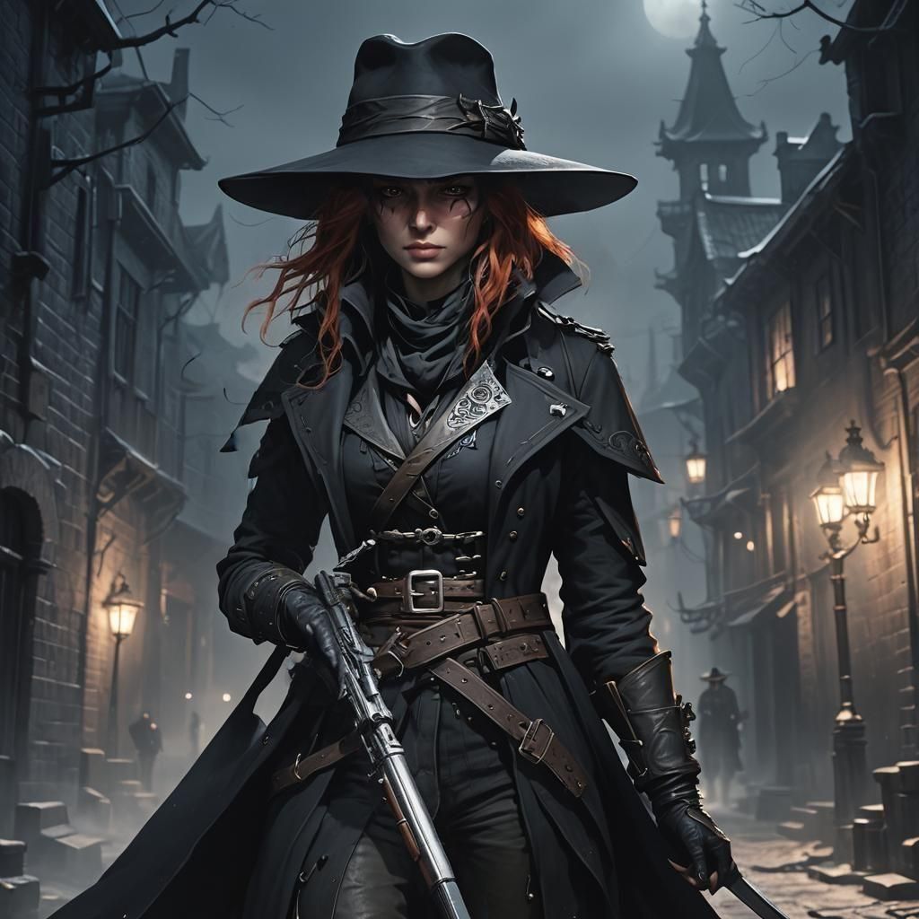 Dark Fantasy Rogue Assassin in Bloodborne Style