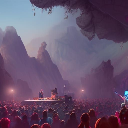 Biden Rocks: Detailed Matte Painting at Concert