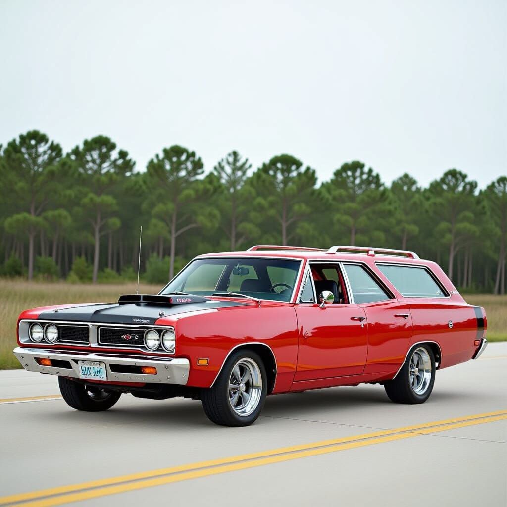 1969 Dodge Superbee Station Wagon with Mag Wheels
