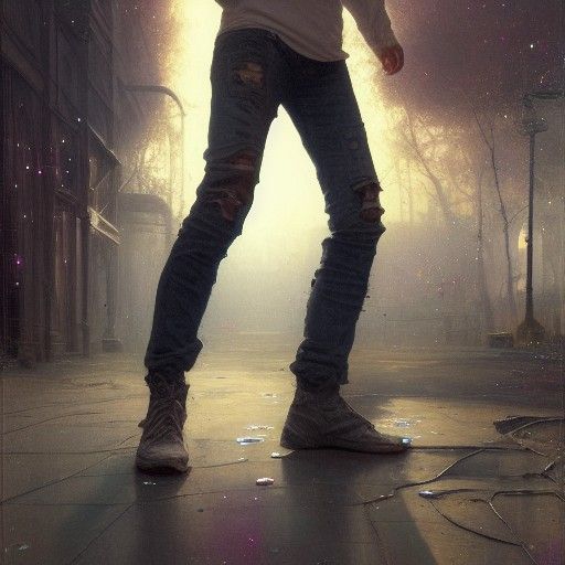 Sunset on the street