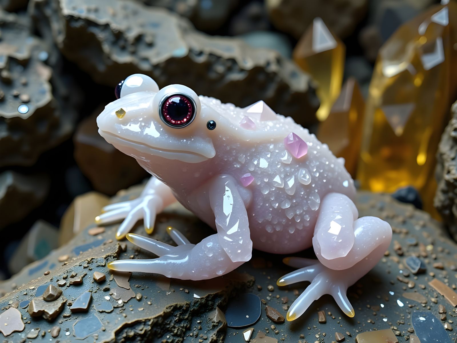 Albino Crystal Frog
