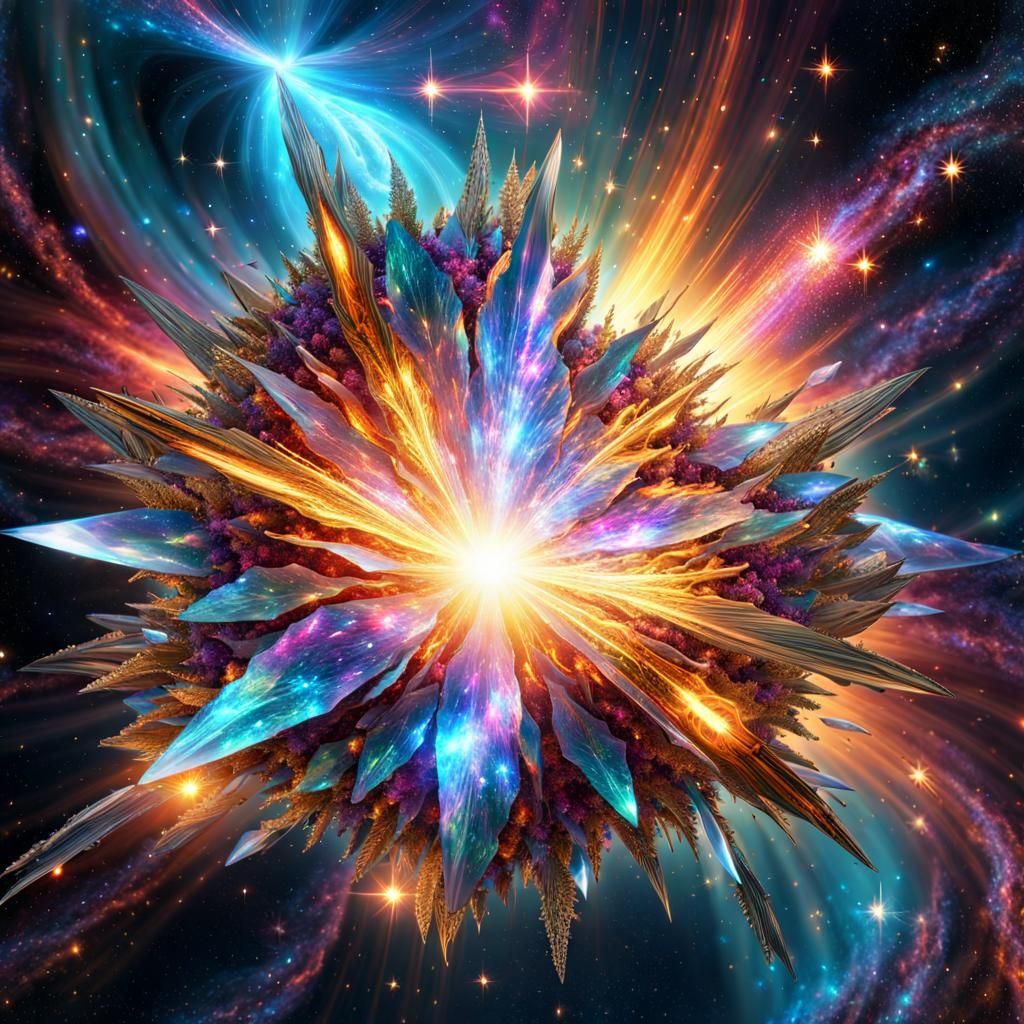 Burning Crystal Quasar with Supernova Light