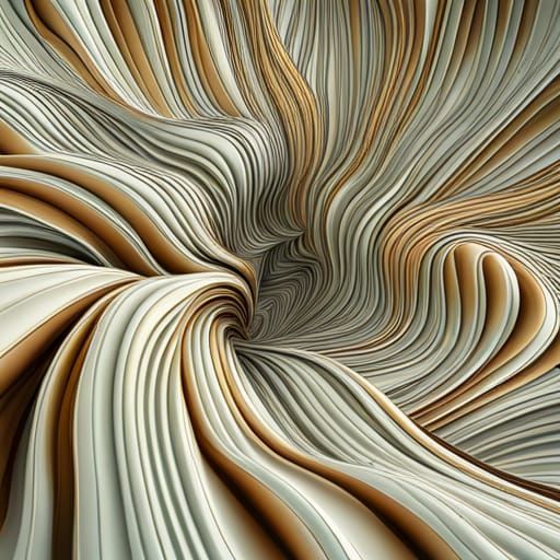 Abstract Vector Fractal with 3D Zentangle Shading