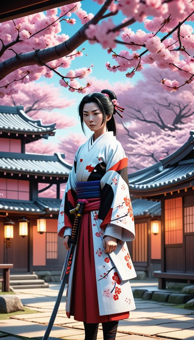 Lady Snowblood in Tokyo: 3D Digital Art
