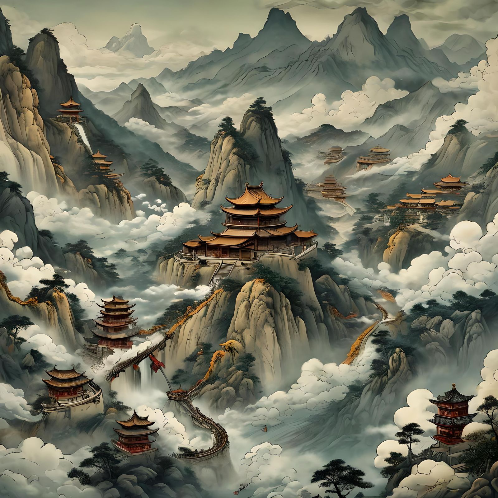 Journey to the West: Ink Painting of Epic Mythology