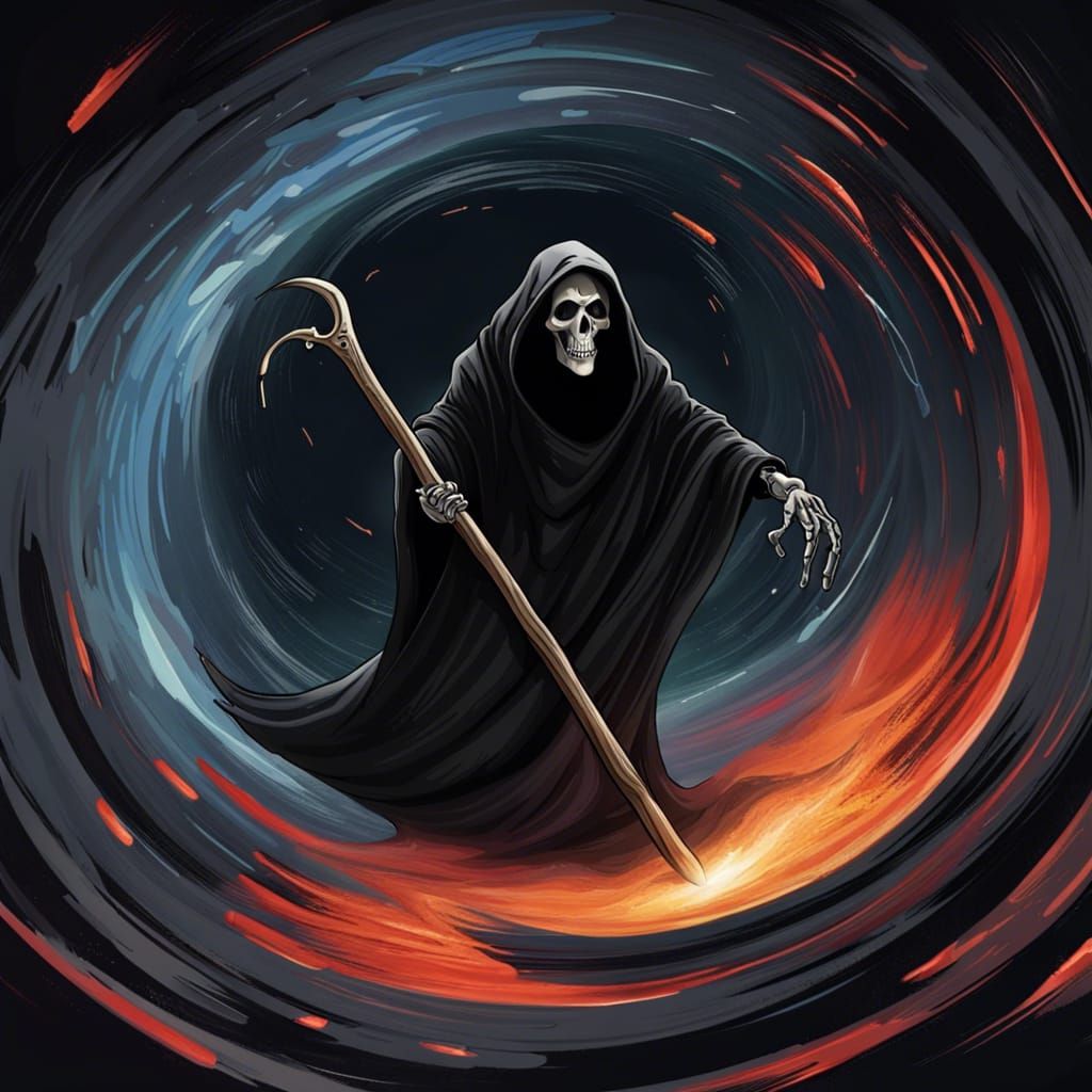 Grim Reaper Emerges From a Black Hole