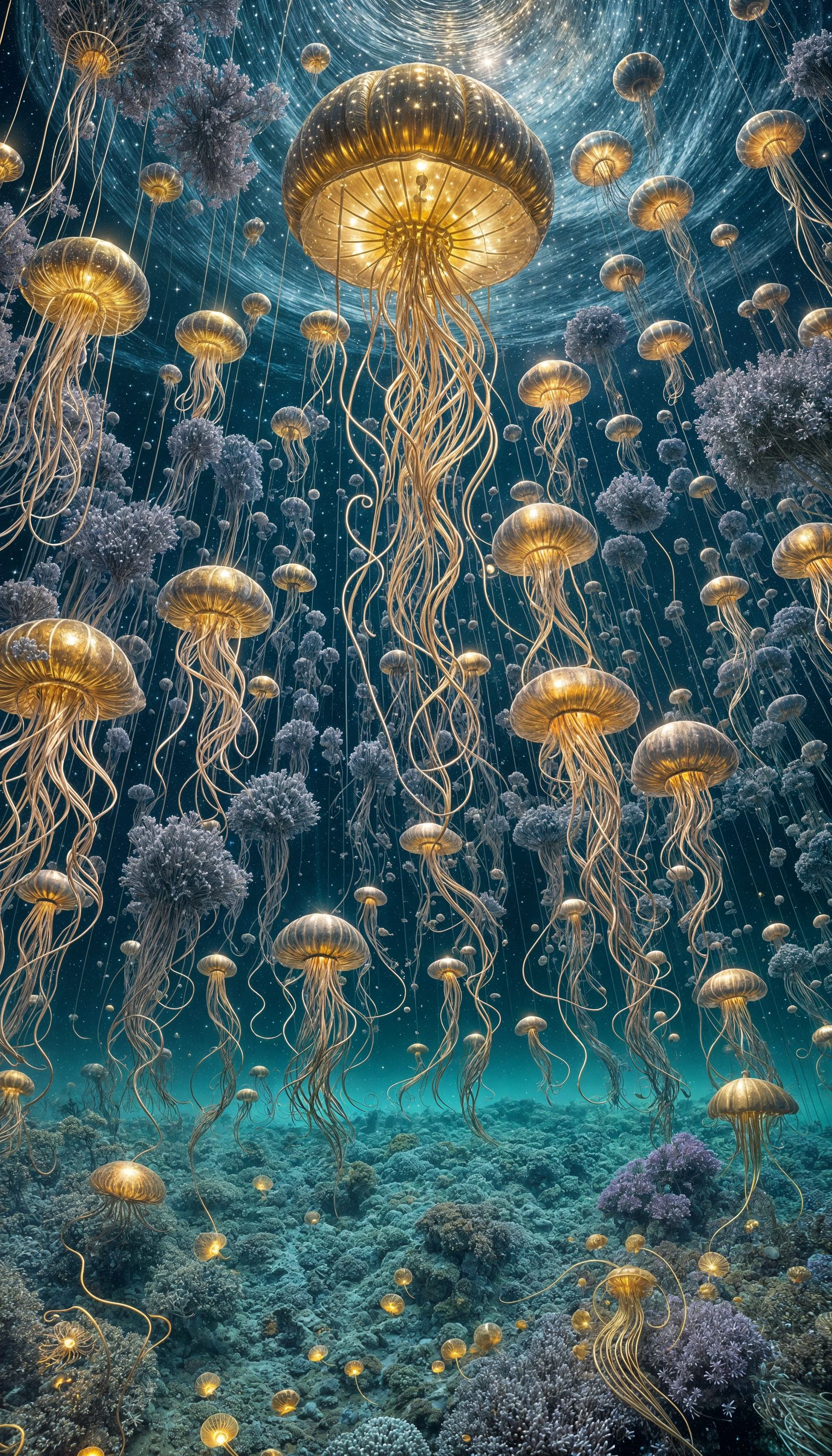 Golden Sunlight JellyFish