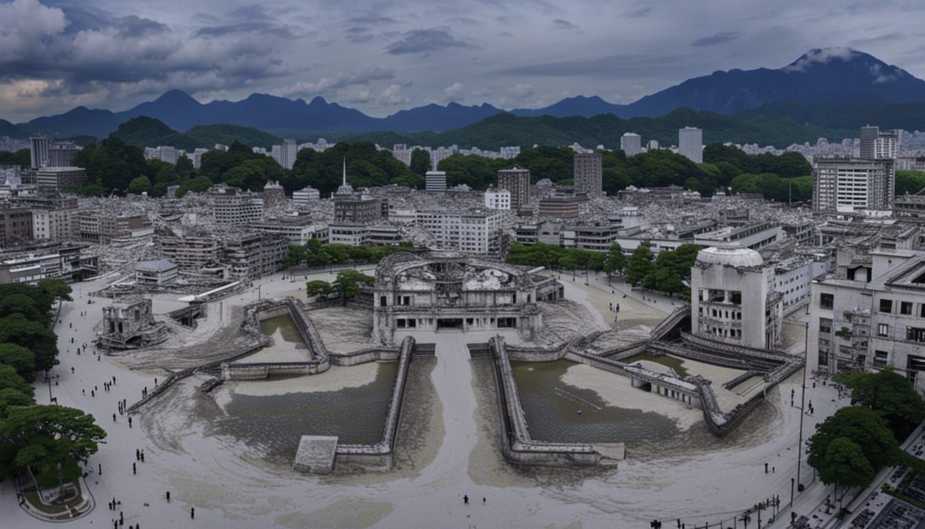 Epic Digital Painting of Hiroshima